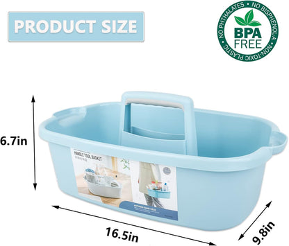 Large Cleaning Supplies Caddy Portable Shower Caddy Basket Blue5