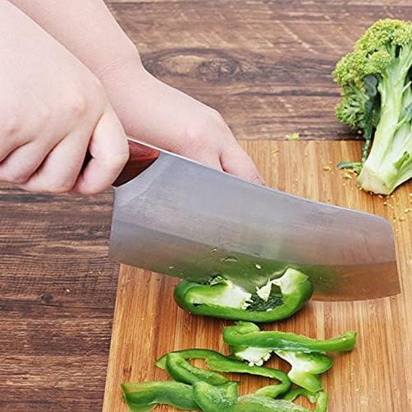 Meat Cleaver, Cleaver Knife Japan Kitchen Chef Knives Wood Handle Meat Fruit Vegetable Fish Butcher Knife Chinese Cleaver High Carbon Knives (Color : Cleaver Knife)5