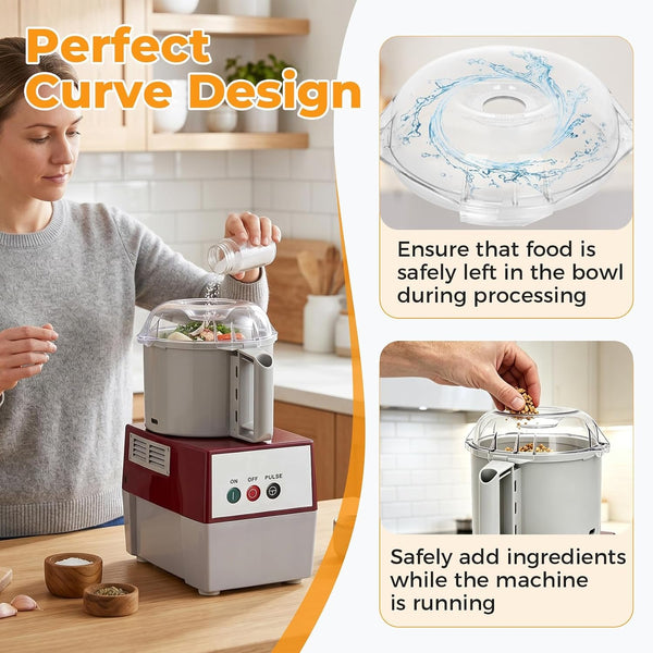 106458S Cutter Bowl Lid and 112204S Cutter Bowl | Compatible with Robot Coupe R2, R2B, R2N, R2 Dice Food Processor, Gray, 3 Quart Combo Set3