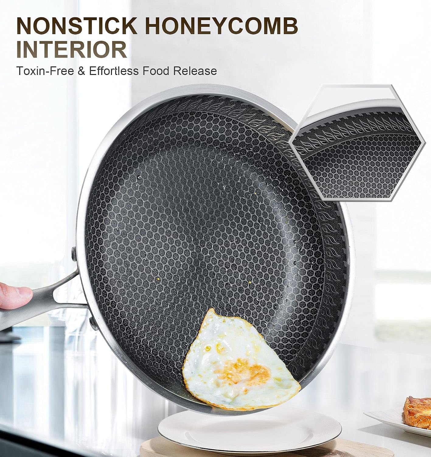 12-inch-stainless-steel-frying-pan-with-lid-nonstick-with-honeycomb-coating-triply-skillet-induction-compatible
