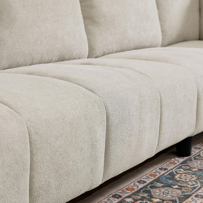 102" L Shaped Couch, 6 Seater Sectional Sofa for Living Room, Beige Couches5