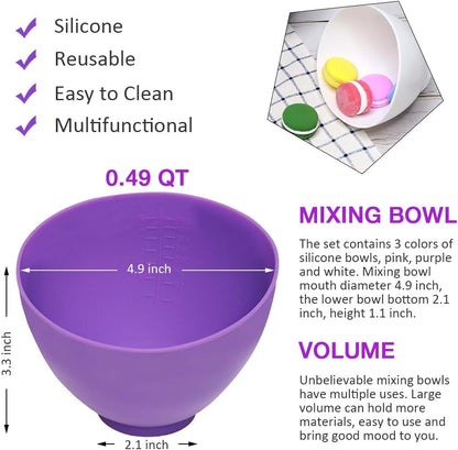 Silicone Mixing Bowl for Melting Chocolate, 6PCS2