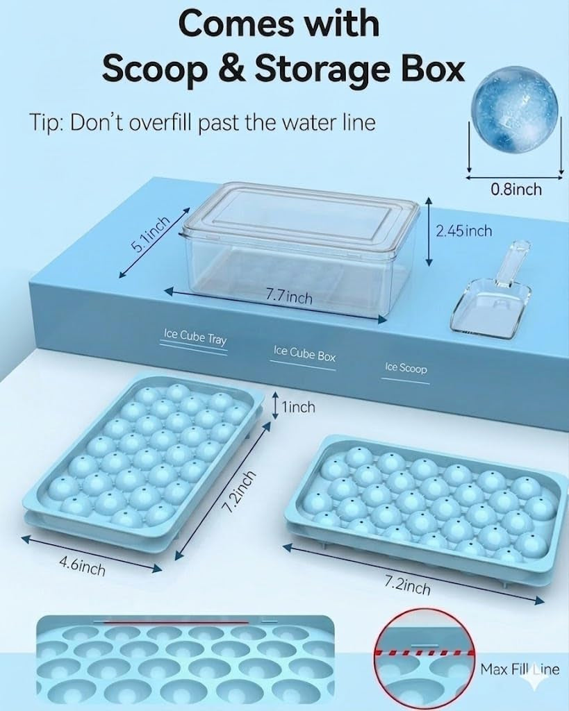 ice-cube-trays-with-lid-and-bin-bpa-free-mini-0-8-inch-sphere-ice-molds-2-pack-small-round-ice-ball-trays-easy-release-includes-scoop-ice-storage-box-for-cocktails-coffee