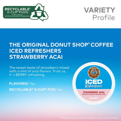 Iced Refreshers, Strawberry Açaí Flavor, Keurig Single Serve K-Cup Pods, 20 Count9