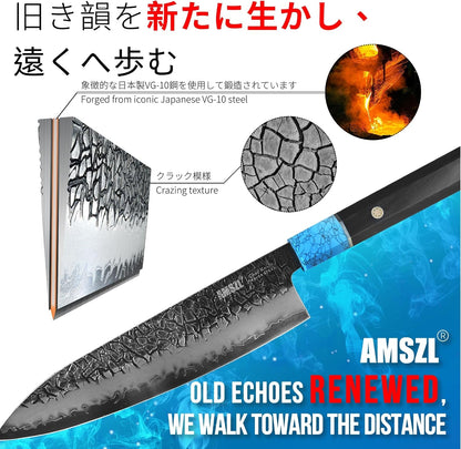 8 Inch VG10 Damascus Chef Knife Octagonal Wood Handle5