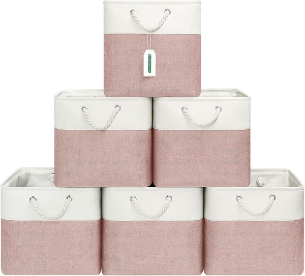13X13X13 Inch Storage Cube Bins Foldable Organizer Baskets 6 Pack1