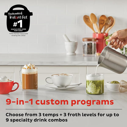 Pot  Magicfroth 9-In-1 Electric Milk Steamer and Frother, 17Oz Stainless Steel Pitcher, Hot and Cold Foam Maker and Milk Warmer for Lattes, Cappuccinos, Macchiato2