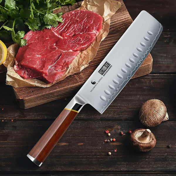 Nakiri Knife 7", Razor Sharp Japanese Chef Knife for Vegetables6