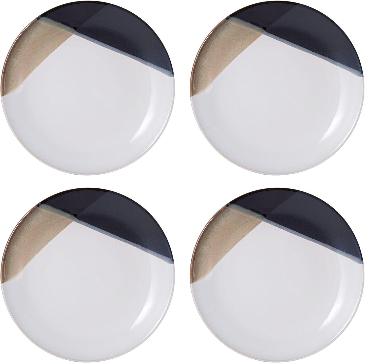 mikasa-gourmet-basics-caden-16-piece-stoneware-dinnerware-set-service-for-4-white-glossy-center-with-black-and-tan-two-tone-reactive-glaze-dishwasher-and-microwave-safe