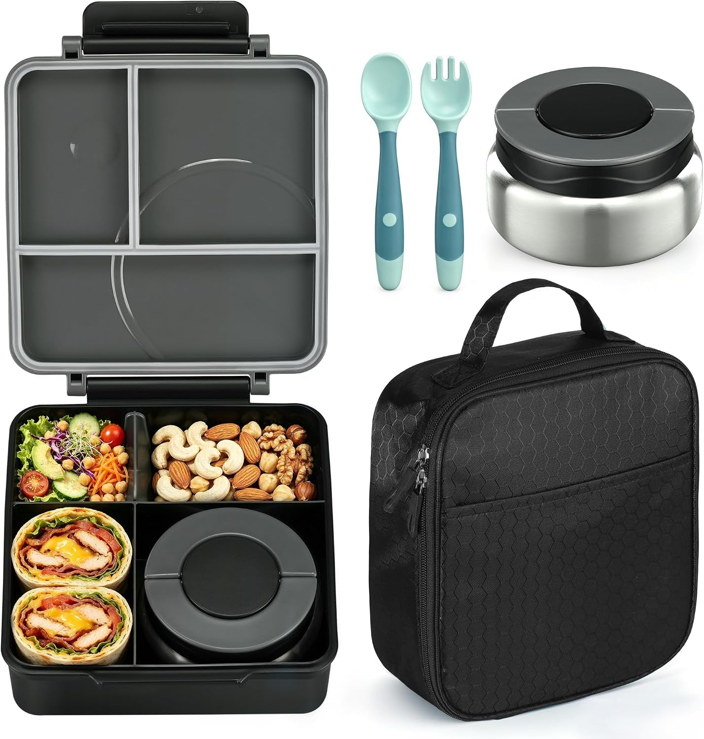 bento-lunch-box-set-for-kids-with-8oz-soup-thermo-leak-proof-lunch-containers-with-4-compartment-kids-thermo-hot-food-jar-and-insulated-lunch-bag-for-kid-to-school-black