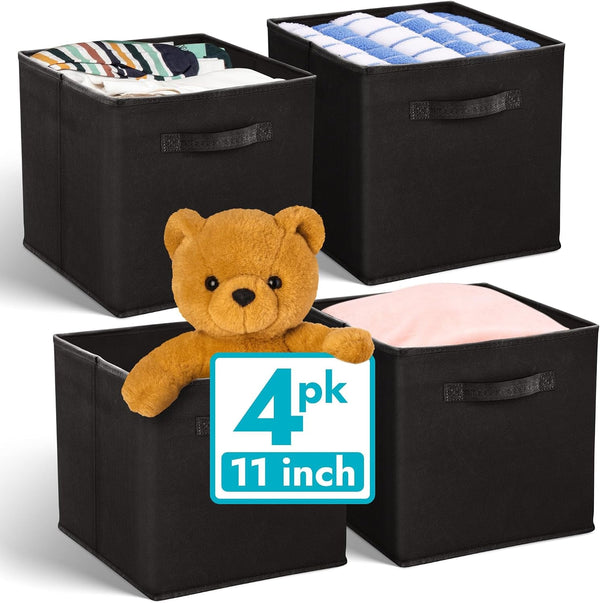 11 Inch Cube Storage Bins (4 Pack) | Cube Organizer Bins1