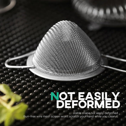 304 Stainless Steel Fine Mesh Strainer, Sieve Sifter for Tea, Food | 3.3'' Kitchen Small Strainer Fine Mesh, Sieve Filter for Tea, Fruits, Juicing, Drinks, Coffee, Cone Cocktail Bar Strainer8