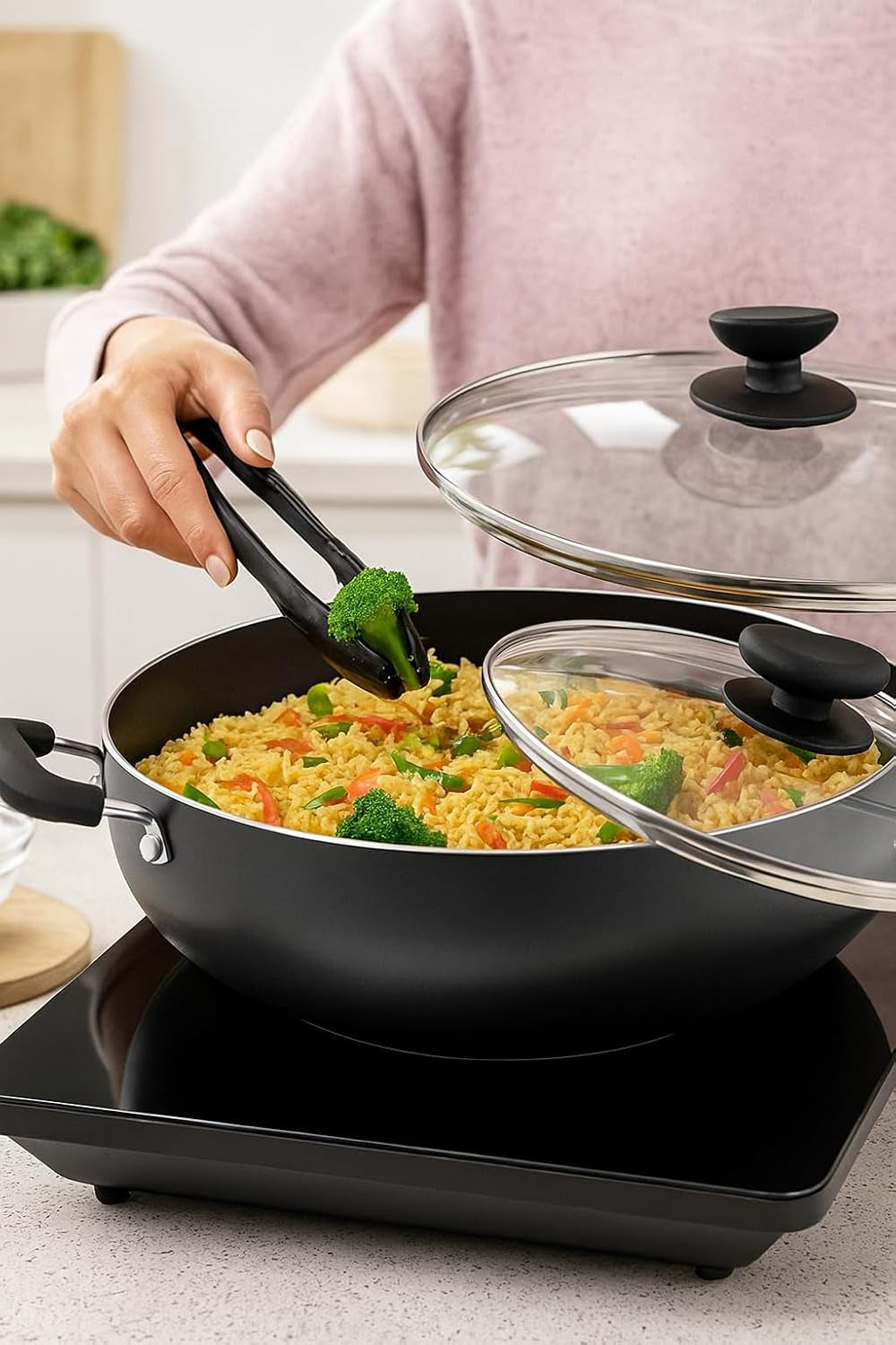 kadhai-nonstick-kadai-with-glass-lid-all-purpose-cookware-indoor-outdoor-aluminum-induction-base-deep-fry-pan-stir-fry-pan-wok-skillet-deep-frying-pan-240mm-2-2-ltr