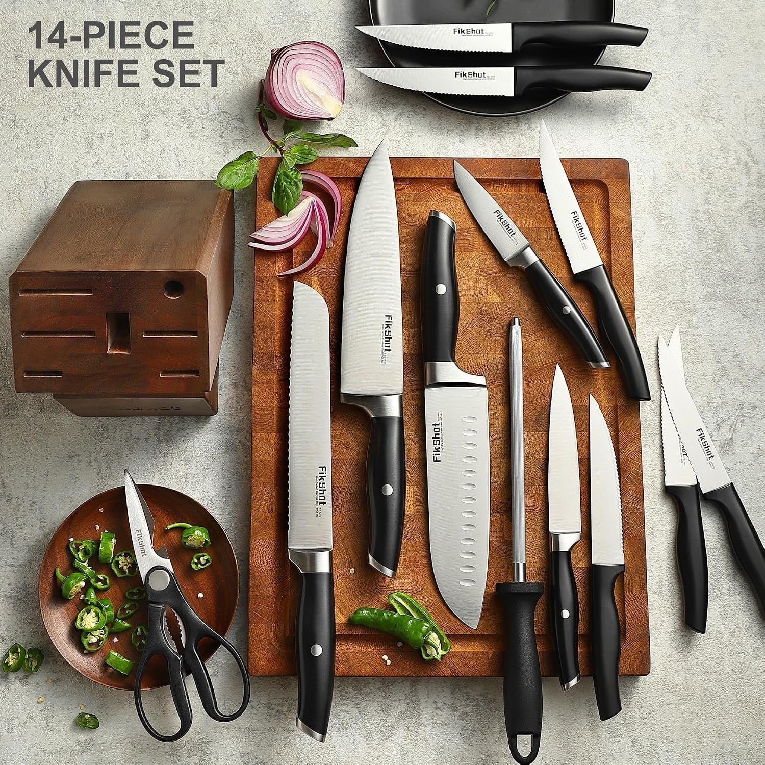 knife-set-german-stainless-steel-black-14-piece-kitchen-knives-full-tang-handle-ultra-sharp-knife-block-sharpener-included-rust-resistant-dishwasher-safe-gift-for-chefs-bbq-prep