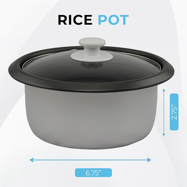 Rice Cooker 6-Cup (Cooked), Removable Non-Stick Bowl, One Touch Rice Cooker, Red6