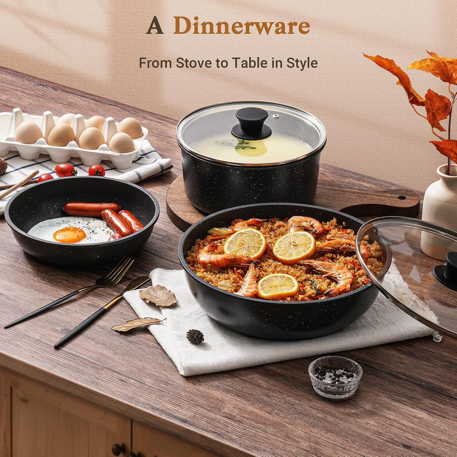 15pcs-pots-and-pans-set-non-stick-detachable-handle-induction-nonstick-black-aluminum-granite-coating-induction-ready-rv-kitchen-stackable-design-space-saving-for-small-kitchens