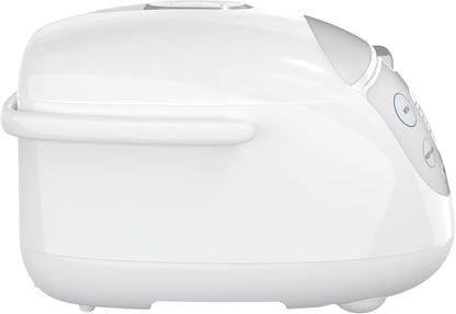 Panasonic SRZC123L Rice Cooker, 6-Cup Uncooked/12-Cup Cooked, Fuzzy Logic Microcomputer, Thick Non-Stick Aluminum Pan, Detachable Inner Lid, 10 Programs, Auto Keep Warm, Keep Warm, White3