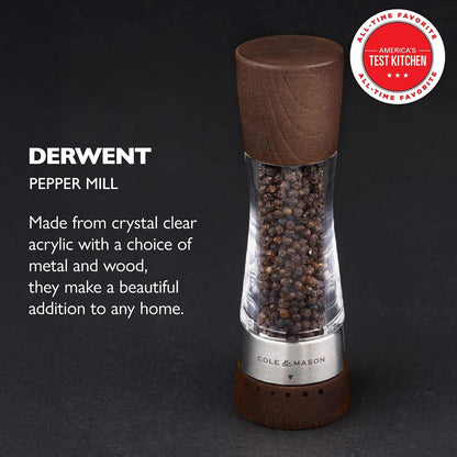 Cole & Mason Derwent Grinder, 7.5" Pepper Mill, Forest Wood2