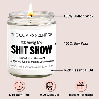 Sarcastic Candles, Going Away, Goodbye, Farewell Gifts for Coworkers - Retirement, Coworker Leaving Gifts for Women, Men - Leaving Job, Moving Away Presents for Friends, Boss, Work Bestie2
