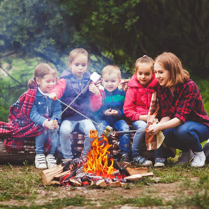 Marshmallow Roasting Sticks, Telescoping Smores Sticks for Open Fire Pit | 32 Inch Long Marshmallow Toasting Barbecue Forks S' Mores Skewers for Campfire Camping Hotdog Hot Dog Bonfire Grill, 5 Pack5