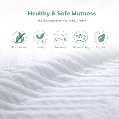 EGO 6 Inch Full Memory Foam Mattress - Green Tea & Cooling Gel, Medium Firm, Certipur-Us Certified, Double Mattress, 54"X75", White5
