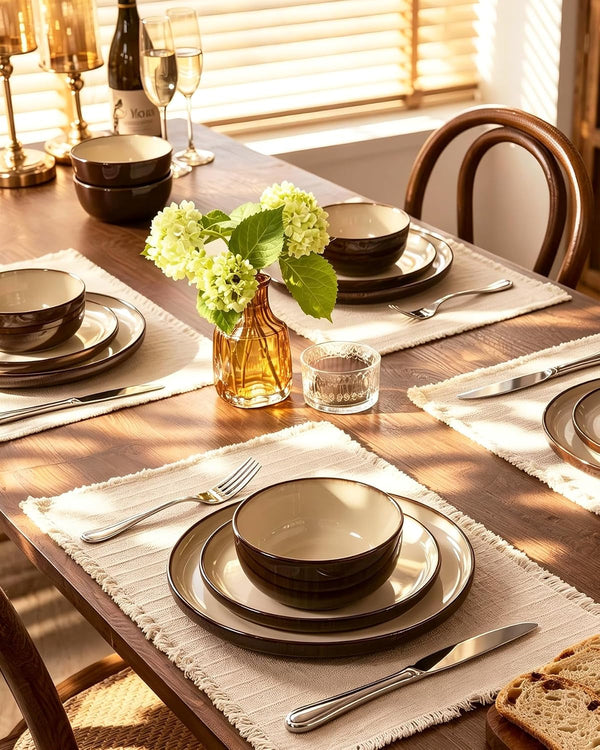 Milkyway 16-Piece Stoneware Dinnerware Set with Pasta Bowls4