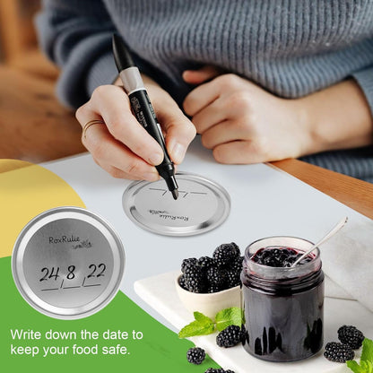 150PCS Canning Lids Regular Mouth(2.76In/70Mm), Upgraded Leak-Proof Mason Jar Lids for Ball/Kerr Jars, Split-Type Lid with Perfect Airtight Seal, Canning Jars Lids, Food Grade Material5
