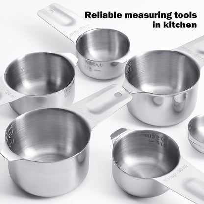 Measuring Cups Set, 7PCS Stainless Steel Engraved Markings Kitchen6