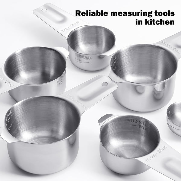 Measuring Cups Set, 7PCS Stainless Steel Engraved Markings Kitchen6
