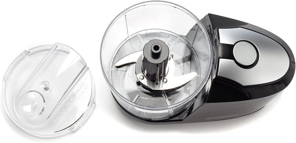 1.5 Cup - Electric Mini Food Chopper - Vegetable & Fruit Cutter - Premium Stainless Steel Blades with Safety Lock Cover - One Step/Touch Button - Non-Skid Rubber Feet - Black4