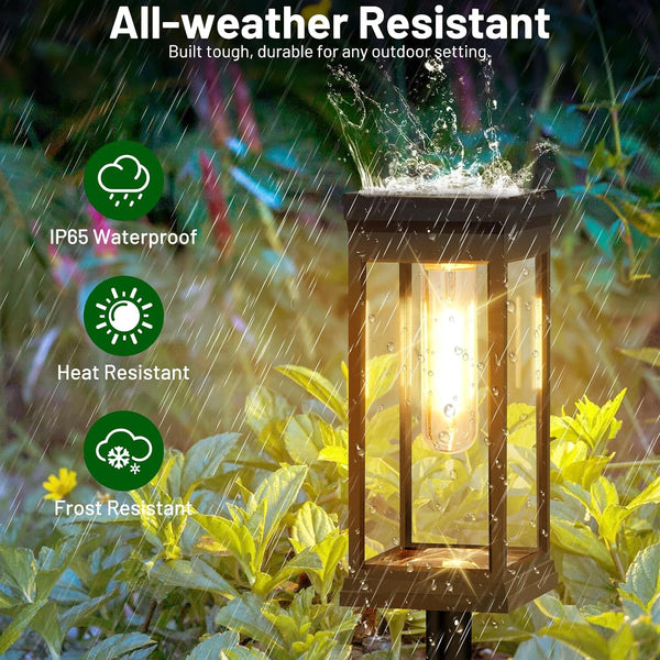 8-Pack Solar Pathway Lights Outdoor, Landscape Lights Warm White4