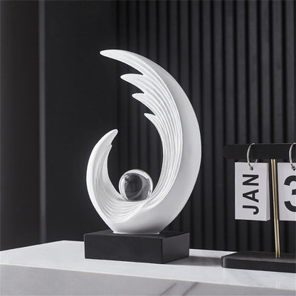 Modern Sculptures Dinning Room Shelf Decor Home Décor Accents | Abstract Art Accessories Decoration for Coffee Table Entryway Console Office Desk Living Room Shelves Housewarming Gift5