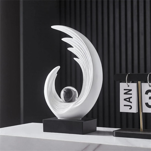 Modern Sculptures Dinning Room Shelf Decor Home Décor Accents | Abstract Art Accessories Decoration for Coffee Table Entryway Console Office Desk Living Room Shelves Housewarming Gift5