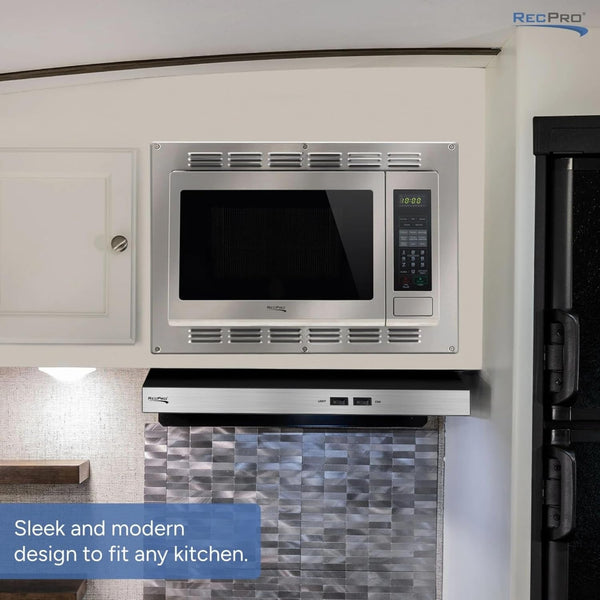 1.1 Cu. Ft. RV Convection Microwave Stainless Steel | 120V, 900W, Touchpad Controls, LED Digital Display, Child Safety Lock, Weight and Time Defrost6