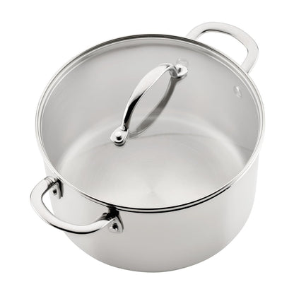 Millennium Stainless Steel Pots and Pans with Lids, Induction Ready, Compatible with All Cooktops, Metal Utensil Safe, 10 Piece Cookware Set, Dishwasher Safe - Stainless Steel12