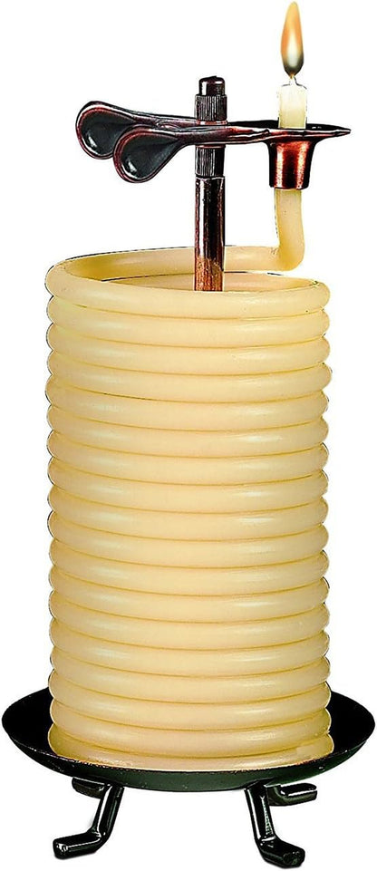 80-Hour Vertical Candle, Eco-Friendly Natural Beeswax with Cotton Wick1