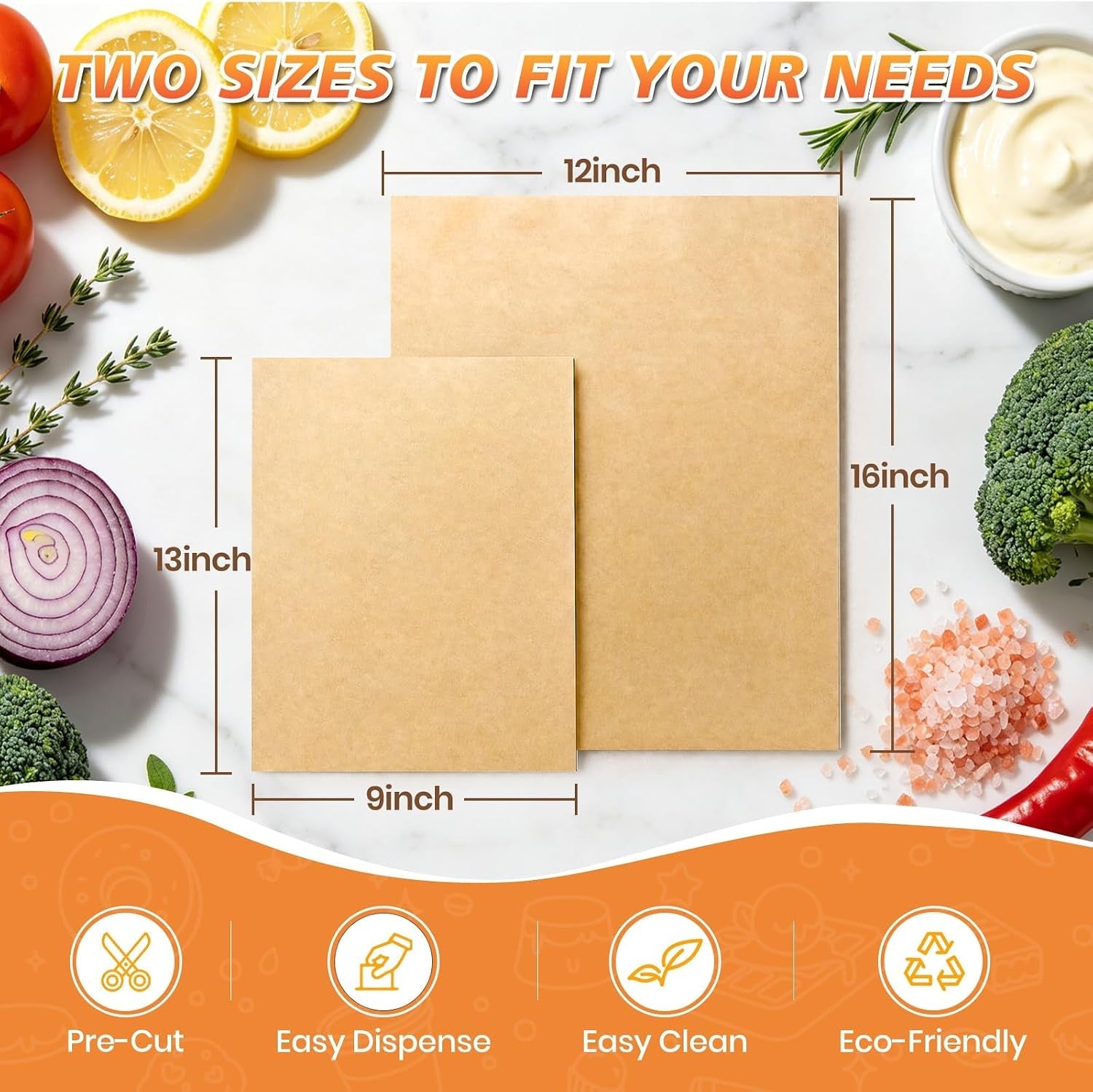 100pcs-9x13-inch-unbleached-parchment-paper-for-cooking-baking-natural-wood-pulp-food-grade-non-stick-waterproof-oilproof-pre-cut-sheets-for-steaming-grilling-air-fryer-oven-microwave