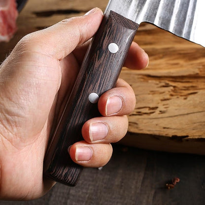 Meat Cleaver, 7.3 Inch Forged Butcher Knives with Wood Handle Slicing Chopping Meat Cutter Handmade Household Carving Knife6