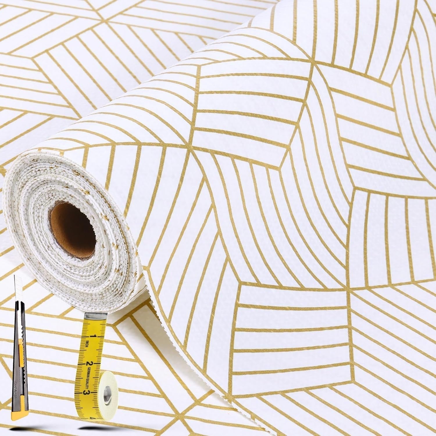 shelf-liners-for-kitchen-cabinets-12in-x-20ft-non-adhesive-cabinet-liner-strong-non-slip-thickened-gold-geometric-drawer-liner-easy-to-clean-for-shelf-cabinet-with-knife-and-tape-measure