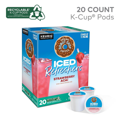 Iced Refreshers, Strawberry Açaí Flavor, Keurig Single Serve K-Cup Pods, 20 Count3