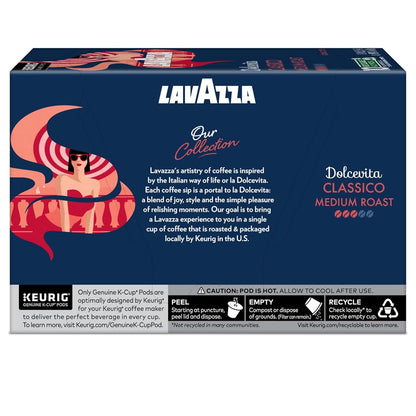Lavazza Dolcevita Classico, Single-Serve Keurig K-Cup Pods, Medium Roast Coffee, 60-Count Box (6 Packs of 10)13