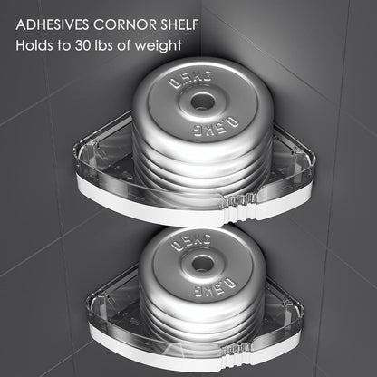 2-Pack Corner Shower Caddy, Adhesive Shower Shelves with Soap Holder4