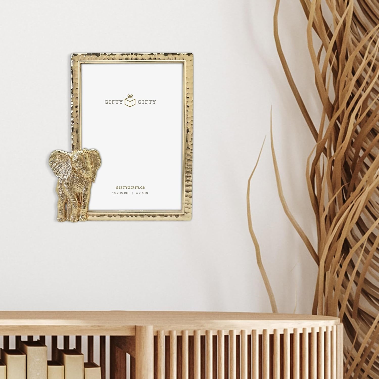 modern-elephant-gold-picture-frame-4x6-inch-for-tabletop-display-perfect-for-home-decor-wedding-vacation-graduation-milestone-photo