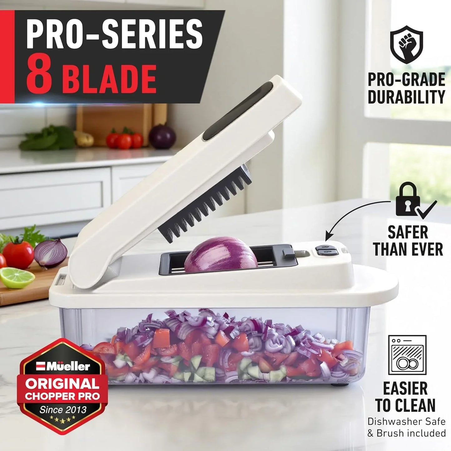 10-in-1 Vegetable Chopper & Mandoline Slicer with Container