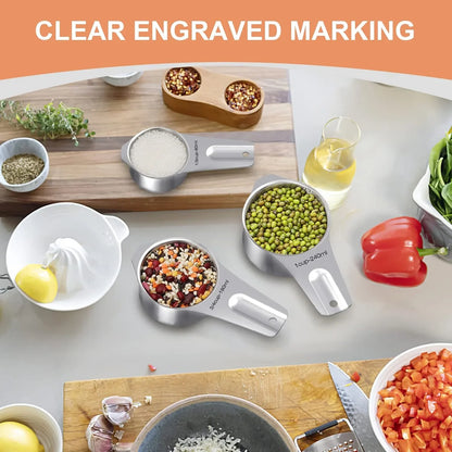 Stainless Steel Measuring Cups and Spoons Set (20 Piece)