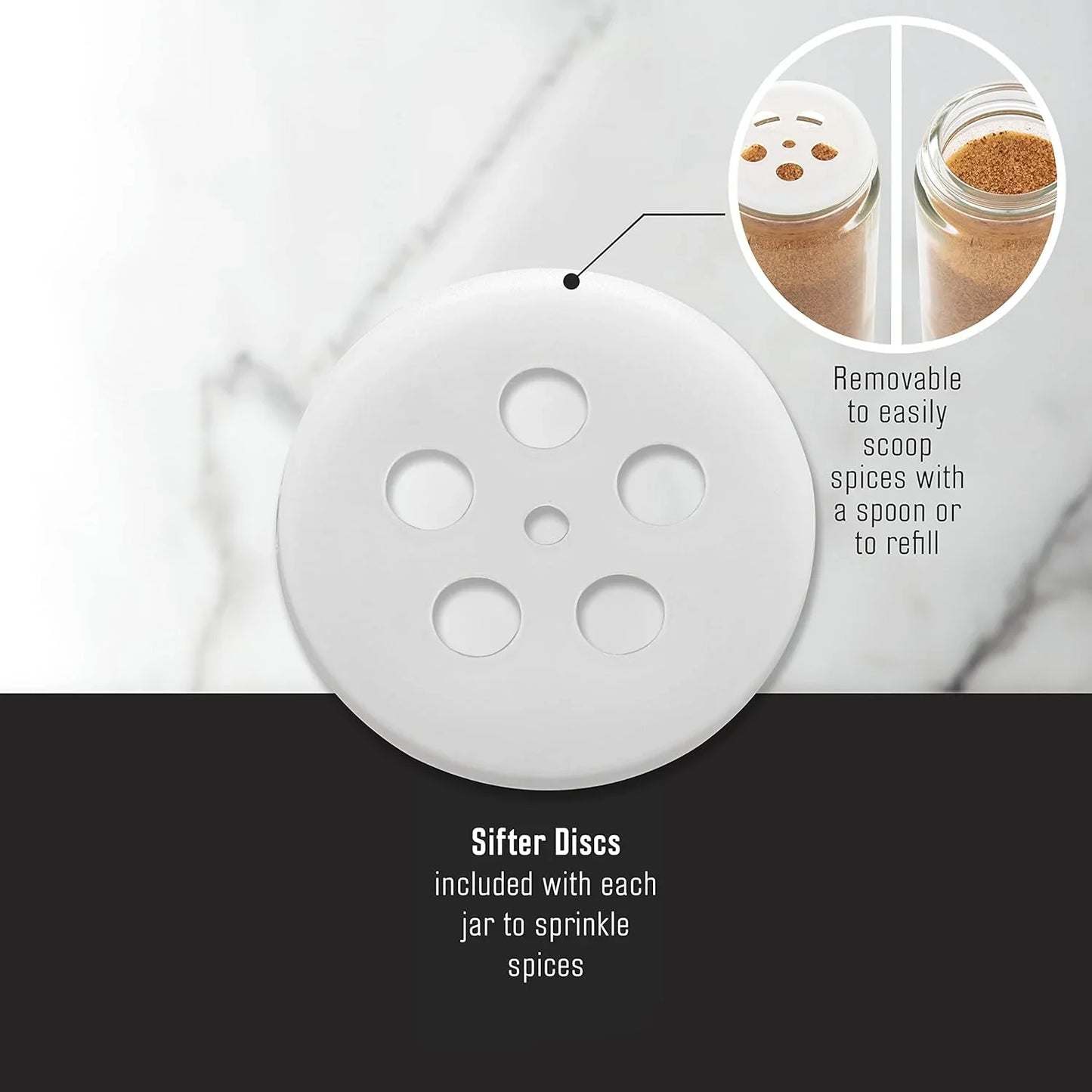 16 Jar Revolving Countertop Spice Rack with Spices & Refills