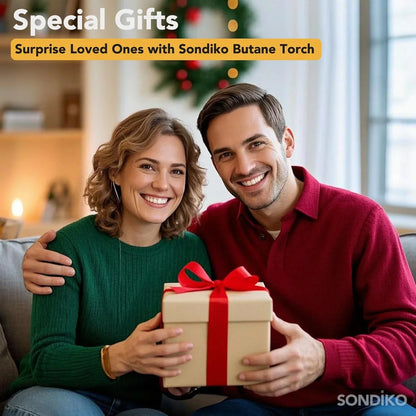 Butane Torch Lighter with Adjustable Flame & Fuel Window