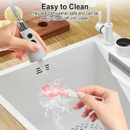 Pink Measuring Cups and Spoons Set (10 Piece, Stainless Steel)