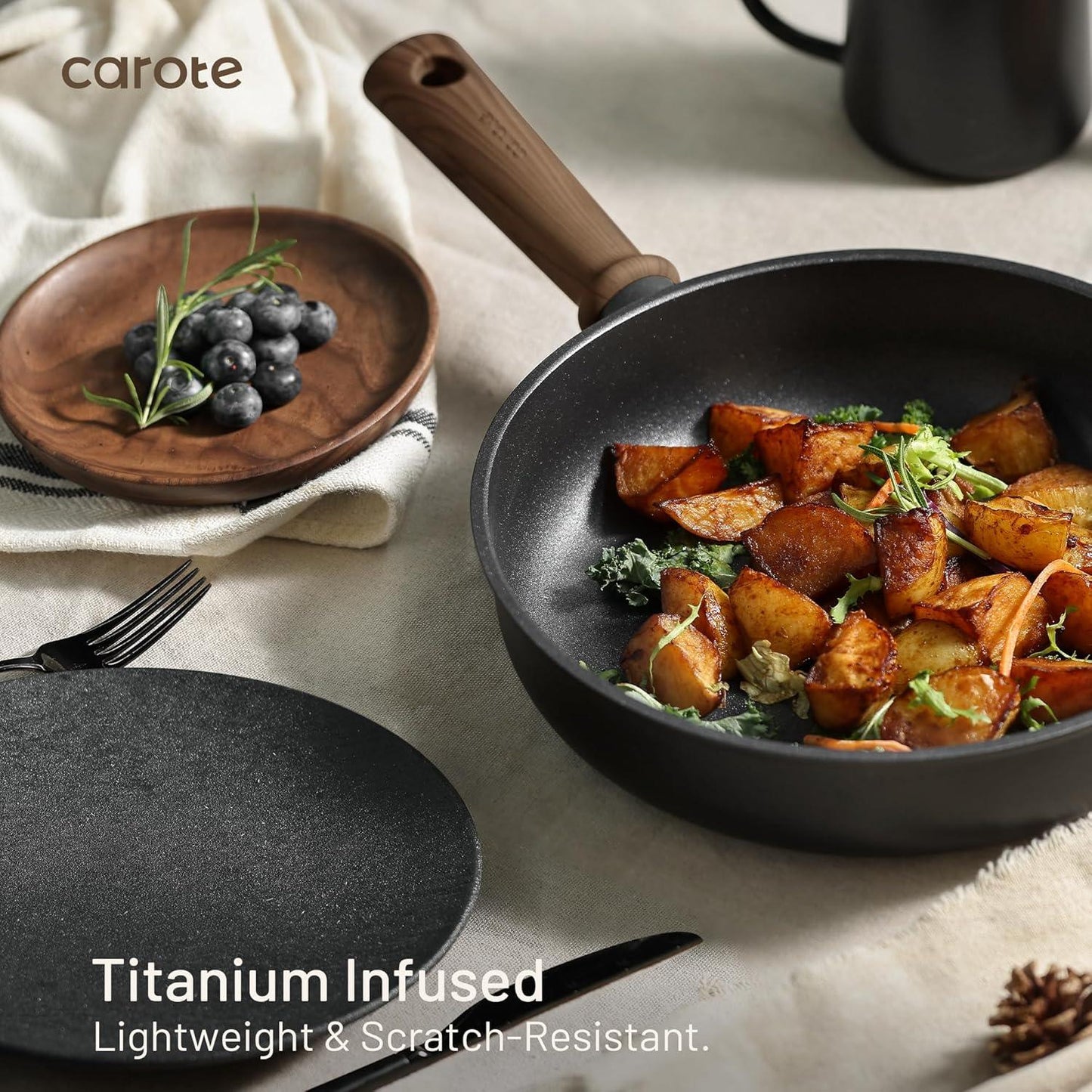16-Piece Titanium Nonstick Cookware Set for Induction