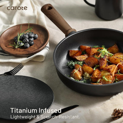 16-Piece Titanium Nonstick Cookware Set for Induction